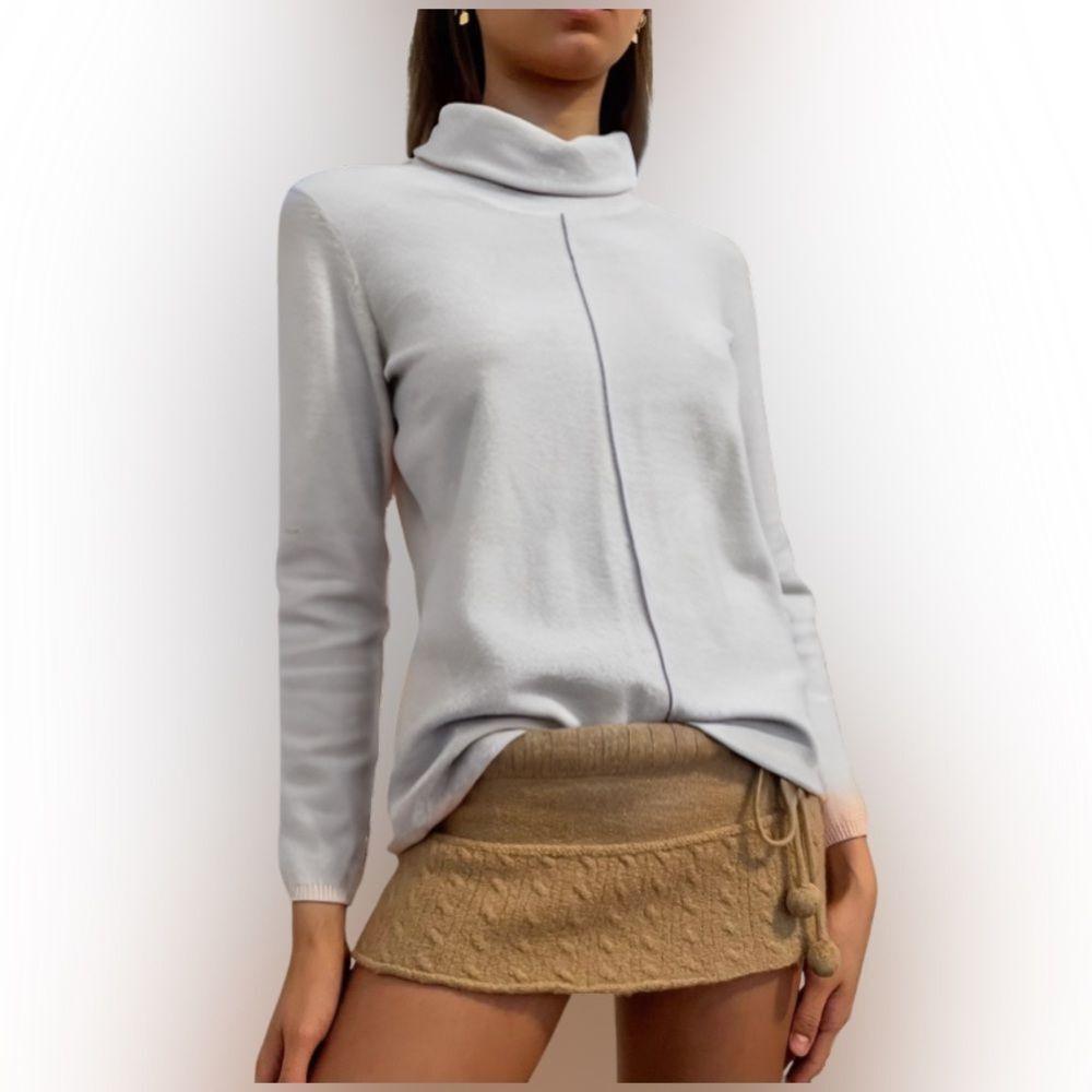 CALVIN KLEIN JEANS HEATHER GREY COWL NECK TURTLENECK SWEATER New